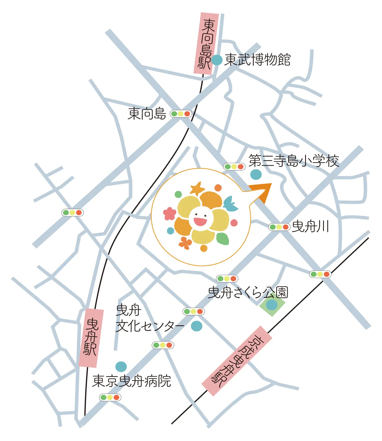 地図 月〜土の営業＆車による送迎