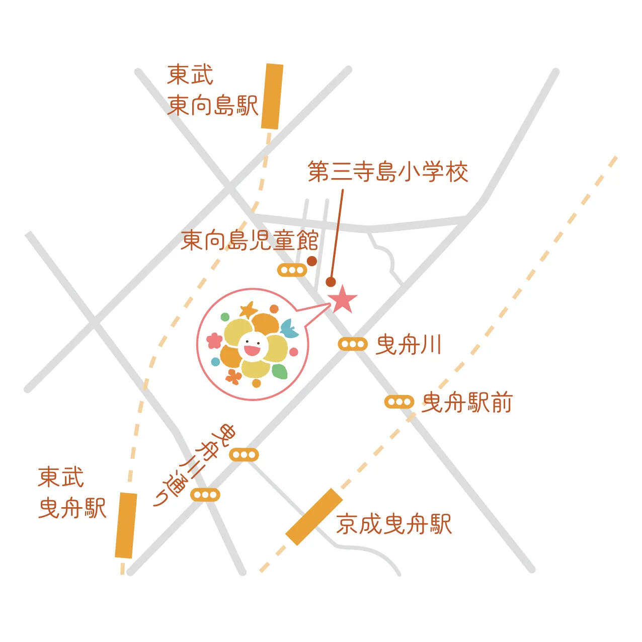 地図 月〜土の営業＆車による送迎